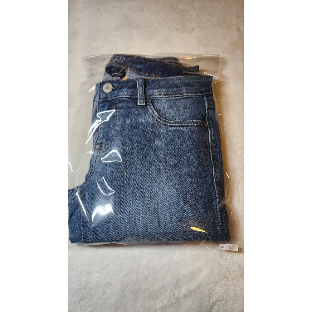 Gap Kids Girls Size 12 Regular Stretch Super Skinny Distressed Blue Jeans